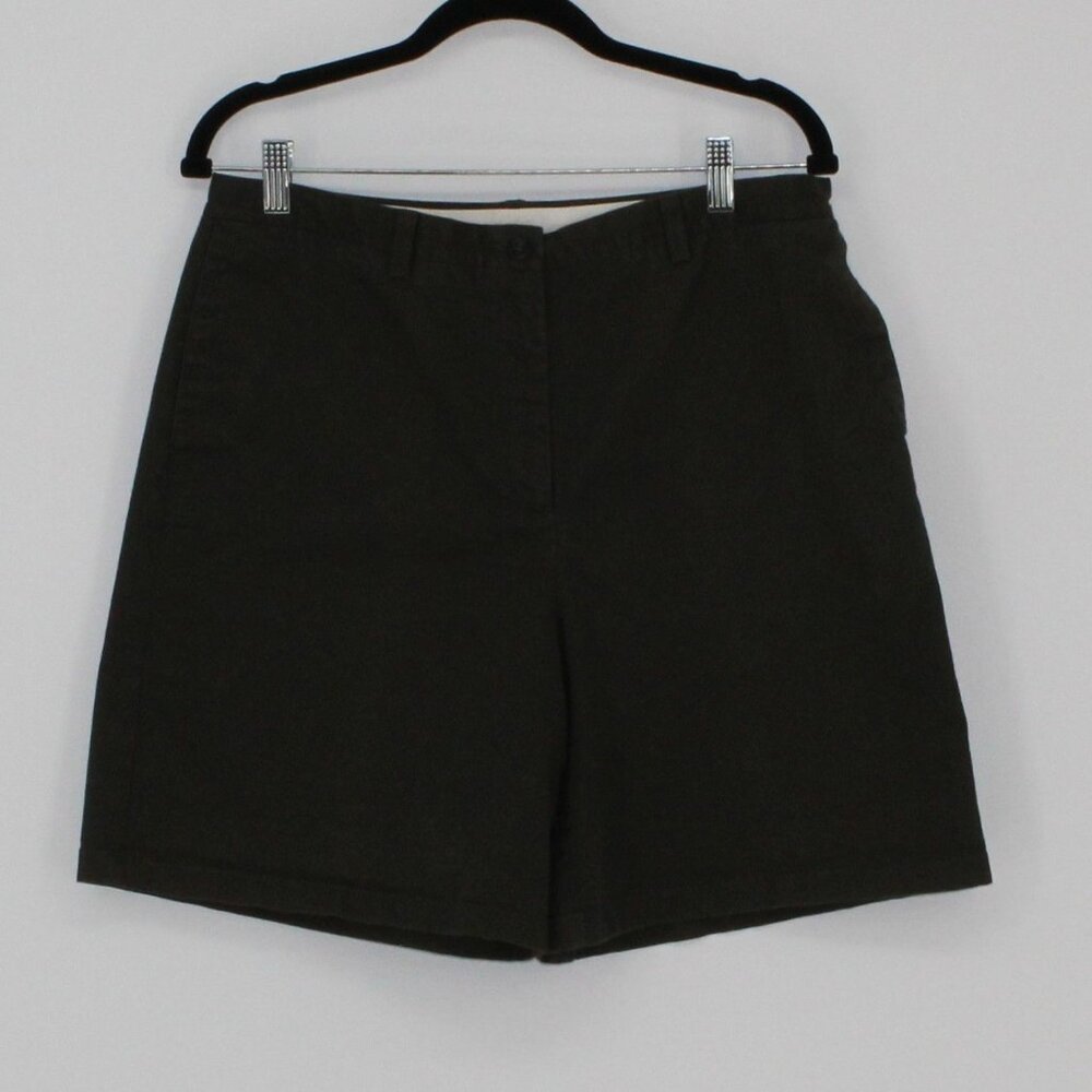22) Brook Brothers Olive Green Shorts Women Size 12  Classic Dress Shorts